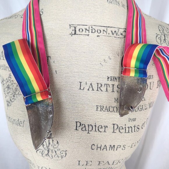 Vintage Gay Boyer Belt Buckle Silver Small Medium Rainbow main image 10